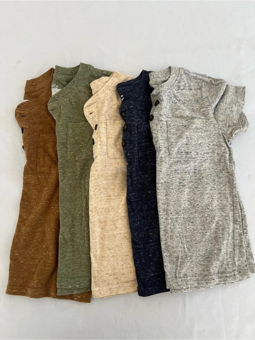 Kids Cat and Jack Neutral Heathered shirts bundle- Set of 5